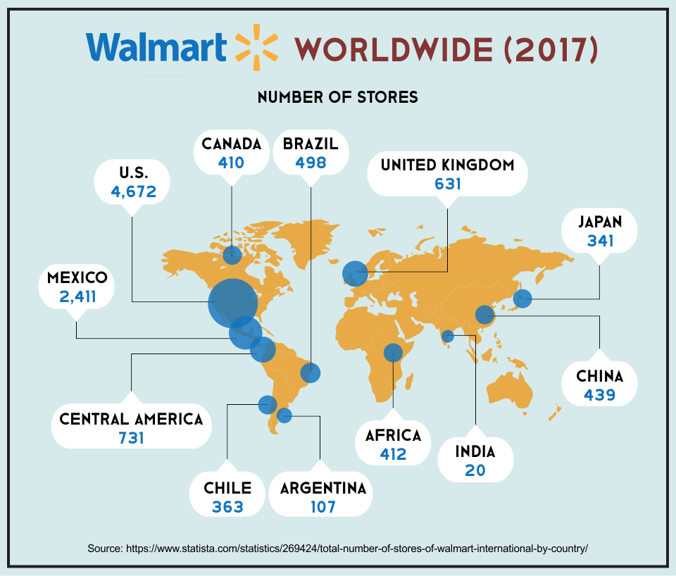 Walmart Global Locations Map